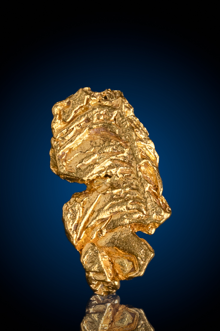 (image for) Beautifully Hoppered and Rare Crystallized Gold from the Yukon - 1.87 grams